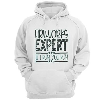Fireworks Expert If I Run You Run Tee, Happy 4th Of July T-shirt, Freedom Shirt, Independence Day Tee, 4th of July Gift T-shirt,  Patriotic Unisex Heavy Blend Hooded Sweatshirt