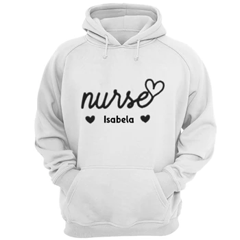Personalized Nurse Tee, Custom Nurse T-shirt, Nurse Shirt, Nursing School Tee, Nurse Gift T-shirt, Cute Nurse Shirt,  Nurse Heart Unisex Heavy Blend Hooded Sweatshirt