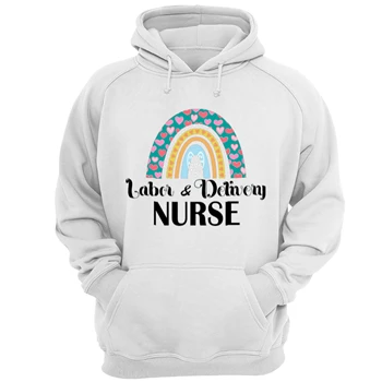 Labor and Delivery Nurse Clipart Tee, L&D Nurse Design T-shirt, Delivery Nurse Lifeline Graphic Shirt, Nurses Superhero Gift Tee,  Heartbeat Delivery Nurse Unisex Heavy Blend Hooded Sweatshirt