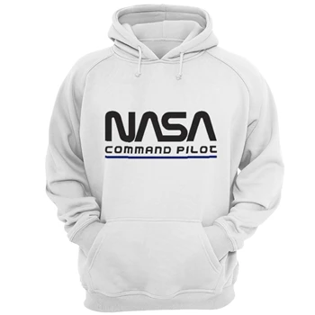 Nasa Command Pilot Design Tee,  Nasa Funny Pilot Graphic Unisex Heavy Blend Hooded Sweatshirt