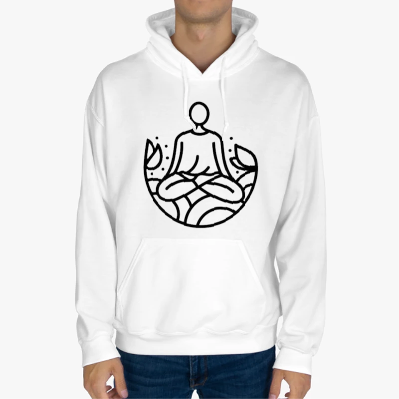 Funny Yoga, Yoga, Yoga Definition, Yoga Definition, Naturalism, Yoga Because Adulting is Hard, Adulting is Hard-White - Unisex Heavy Blend Hooded Sweatshirt