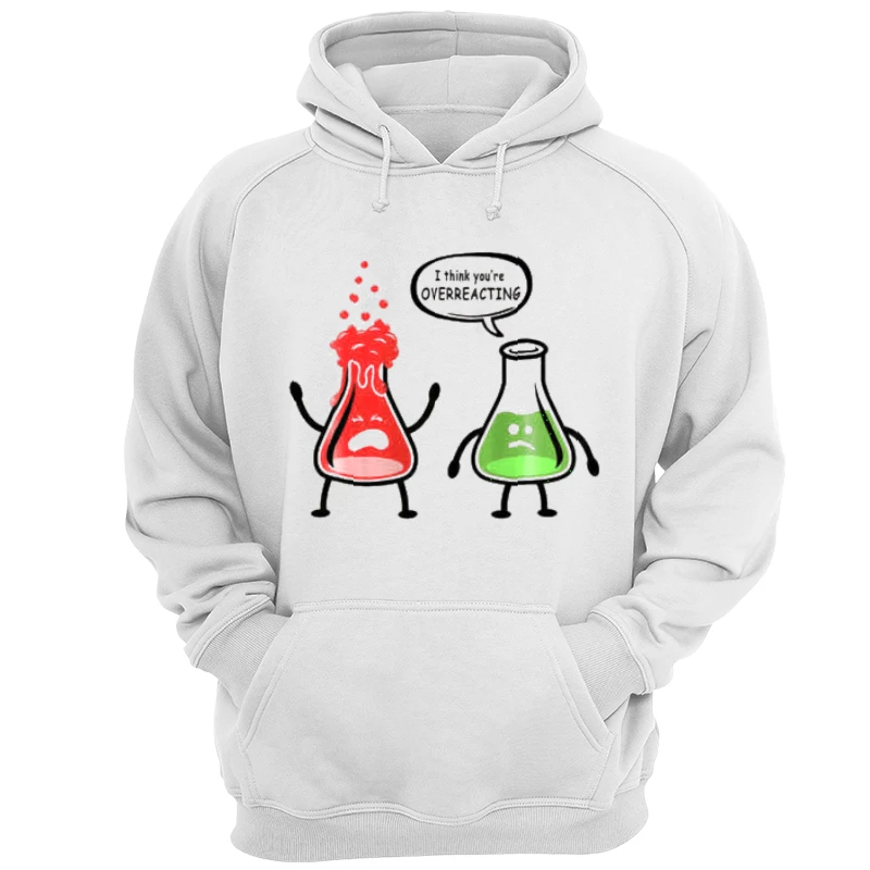 Funny Science clipart, I  think it is Overreacting Design, Nerd you're Chemistry think Graphic- - Unisex Heavy Blend Hooded Sweatshirt