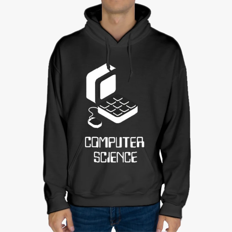 Computer Science Old School PC, Coder Funny clipart, Computer clipart-Black - Unisex Heavy Blend Hooded Sweatshirt