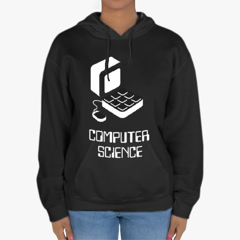 Computer Science Old School PC, Coder Funny clipart, Computer clipart-Black - Unisex Heavy Blend Hooded Sweatshirt