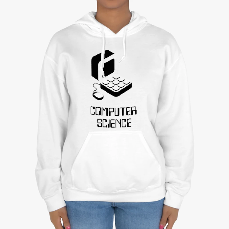 Computer Science Old School PC, Coder Funny clipart, Computer clipart-White - Unisex Heavy Blend Hooded Sweatshirt