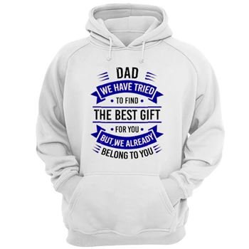 Funny Fathers Day Clipart Tee, Daughter Son Wife for Daddy Design T-shirt,  Dad Graphic gift Unisex Heavy Blend Hooded Sweatshirt