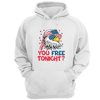 You Free Tonight Tee, 4th Of July Design T-shirt, USA Flag Clipart Shirt, USA Proud Graphic Tee, Happy 4th July T-shirt, Freedom Design Shirt,  Independence Day Design Unisex Heavy Blend Hooded Sweatshirt