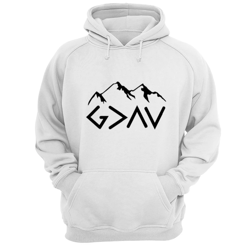 God Is Greater, Christian, God For Women, God For Men, God Is Greater Than The Highs And Lows- - Unisex Heavy Blend Hooded Sweatshirt