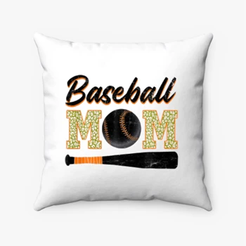 Baseball Mom Clipart Pollow, mother day Graphic Pillows,  Baseball Mom Design Spun Polyester Square Pillow