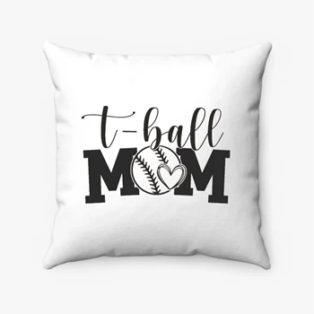 T Pollow, Ball mom Pillows, T Pollow, Ball Design Pillows, TBall design From Heart Pollow,  baseball Lovely graphic Spun Polyester Square Pillow