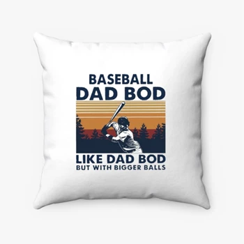 Baseball Dad Iron On Transfer Pollow, Direct to Film (DTF) Transfers Pillows, DTF Print Pollow, Baseball Dad Iron Design Pillows, Baseball Decals Pollow,  Iron On Transfers Spun Polyester Square Pillow