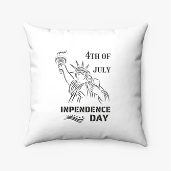 4th of July Pollow, Lady Liberty Pillows, Independence Day Pollow, Womens USA Pillows, Mens fourth of July Pollow, American Flag Pillows,  Team USA Spun Polyester Square Pillow