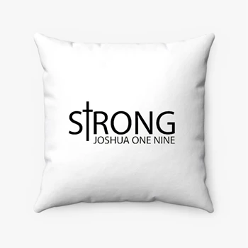 Strong Design, Christian, Christian, Joshua 1:9, Christian Gift For Men, Joshua One Nine Pillows