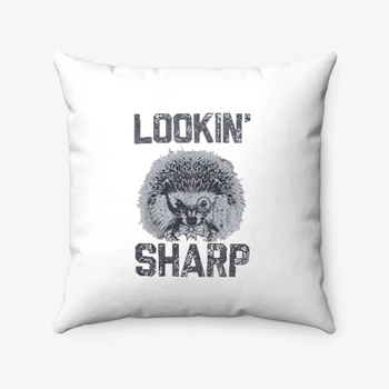 Dad Jokes Graphic Pollow, Looking Sharp Design Pillows,  Funny Father Day Graphic Spun Polyester Square Pillow