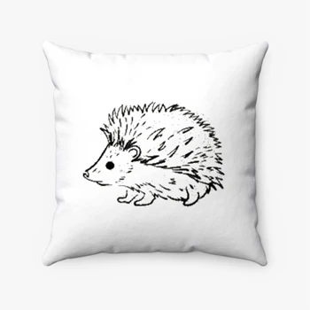 Cute Hedgehog Pocket Pollow, Pocket Pillows, Hedghehog Pollow, Hedgehog Pillows, Cute drawing Pollow, Hipster Pillows, Graphic Pollow,  hipster Spun Polyester Square Pillow