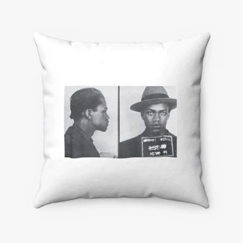 Malcolm X Mugshot, Martin Luther King Black Activist Vintage Custom Print, Homage, Style Men Woman Pillows