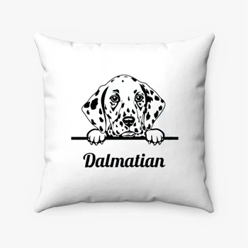 Dalmatian Dog design Pollow, Dog Pet Graphic Pillows,  Dog clipart Spun Polyester Square Pillow