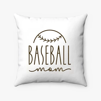 Baseball Mom Design Pollow, Baseball Graphic Pillows, Silhouette Pollow,  Baseball Mom Cool Spun Polyester Square Pillow