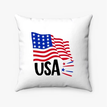 USA Flag Memorial Day, Freedom USA, Independence Day, 4th Of July, American Flag, Red Blue White, USA, America Pillows