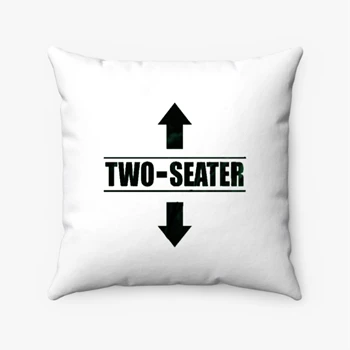 Two Sweater  Funny Graphic Humor Gift For Him Spun Polyester Square Pillow