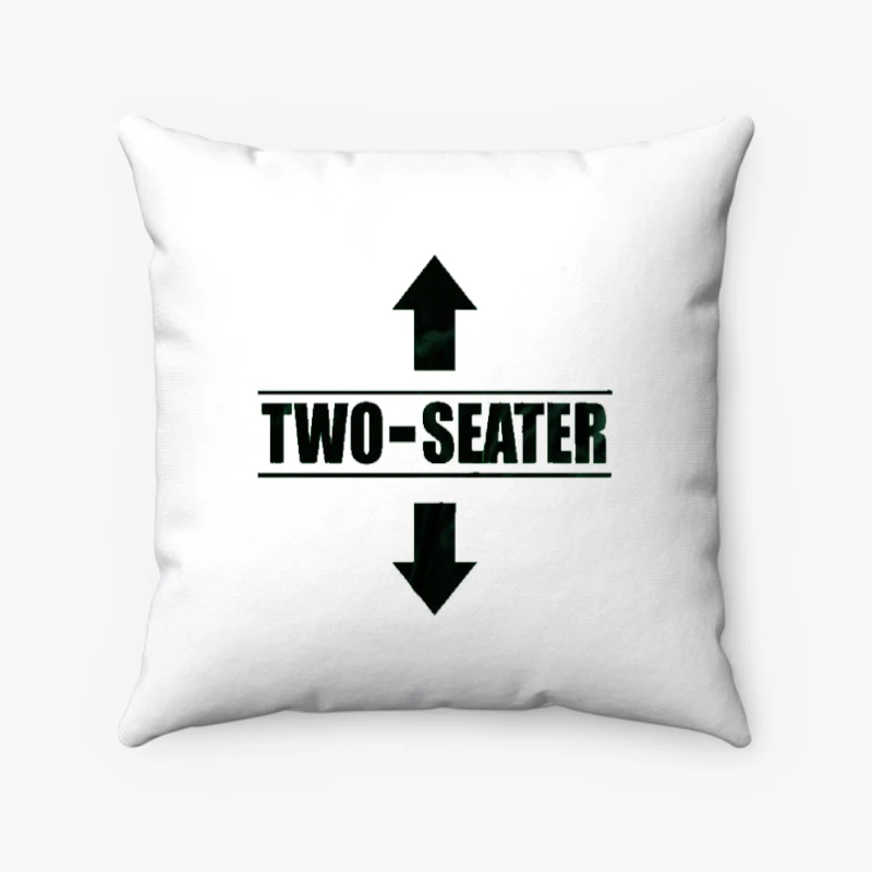 Two Sweater  Funny Graphic Humor Gift For Him- - Spun Polyester Square Pillow