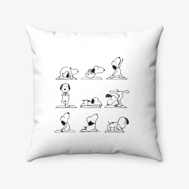 Yoga, Funny Yoga Dog, Cute Dog, Meditation, Namaste, Funny Namaste, Dog Lovers, Dog Gift- - Spun Polyester Square Pillow