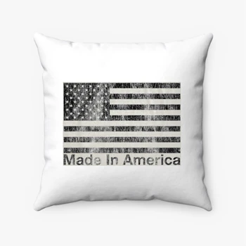 Made in America Pollow, Funny 4th of July Independence Day Pillows,  Party Graphic  Spun Polyester Square Pillow