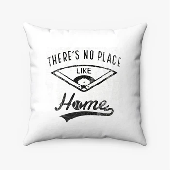 There is No Place Like Home Pollow, Funny Baseball Diamond Graphic Pillows, Novelty Design Spun Polyester Square Pillow