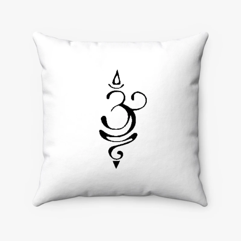 Om, Breath, Sanskrit, Zen, Yoga, Breath, Yogi Gift- - Spun Polyester Square Pillow