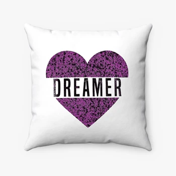Dreamer heart Spun Polyester Square Pillow
