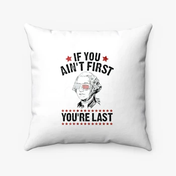 Funny 4th of July, George Washington, 4th of july  men women, Patriotic American USA Pillows