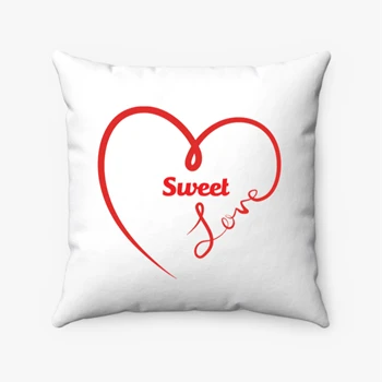 Sweet love Pollow, sweet heart Pillows, heart clipart Pollow,  valentine design Spun Polyester Square Pillow