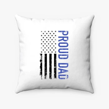 Proud dad design, US american flag father's day graphic Pillows