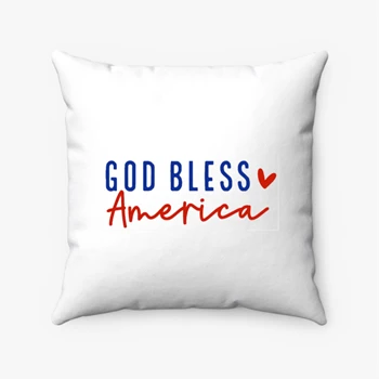 America Shirt Pollow, 4th Of July Shirt Pillows, Independence Day Shirt Pollow, God Bless America T shirt Pillows,  Christian Shirts Spun Polyester Square Pillow