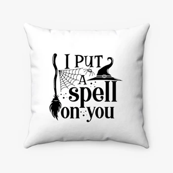 Halloween Pollow, I Put a Spell on You Pillows, Halloween Pollow, Halloween Pillows, Halloween Pollow, Funny Pillows, Fall Pollow,  Witch Spun Polyester Square Pillow