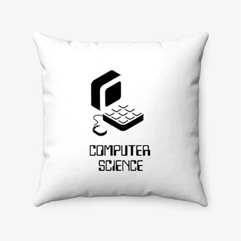 Computer Science Old School PC Pollow, Coder Funny clipart Pillows,  Computer clipart Spun Polyester Square Pillow