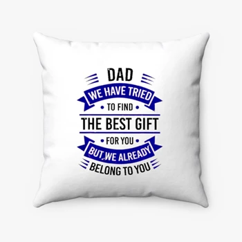Funny Fathers Day Clipart, Daughter Son Wife for Daddy Design, Dad Graphic gift Pillows