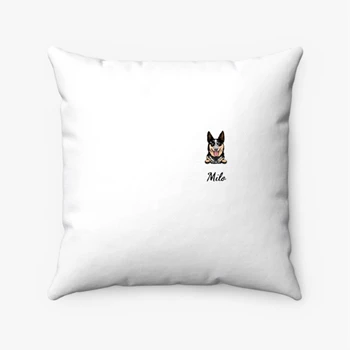 Custom Pet Shirt Pet Photo and  Name Custom Dog Pollow, Personalized Dog Pillows,  Custom Dog  Spun Polyester Square Pillow