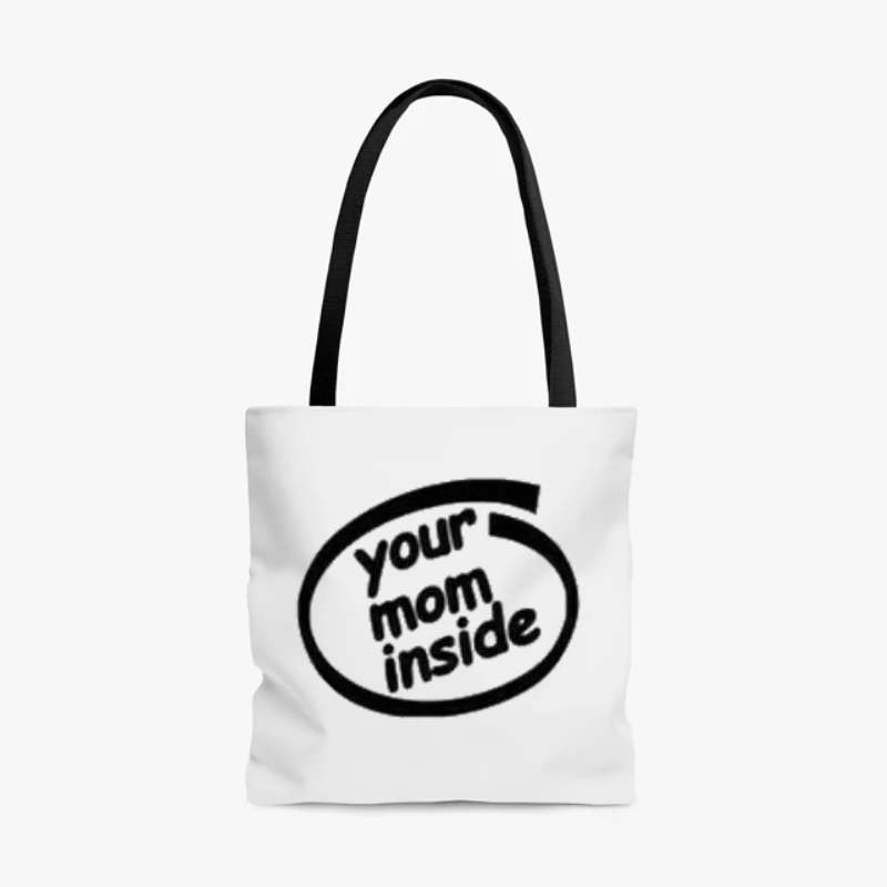 Your mom inside, fun mom design, funny mom clipart- - AOP Tote Bag