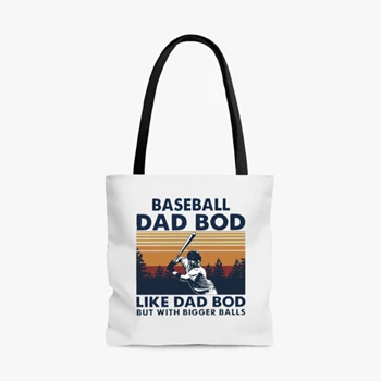 Baseball Dad Iron On Transfer Bag, Direct to Film (DTF) Transfers Tole Bag, DTF Print Handbag, Baseball Dad Iron Design Bag, Baseball Decals Tole Bag,  Iron On Transfers AOP Tote Bag