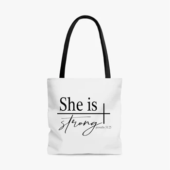 Christian, Kids, She Is Strong, Jesus, Faith, Religious, Inspirational, Bible Quotes, Church Quotes Bags