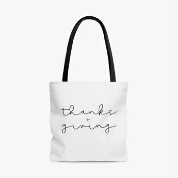 Thanks Plus Giving Bag, Thanks Giving Tole Bag, Fall Handbag, Happy Thanksgiving Bag,  Cute Fall AOP Tote Bag