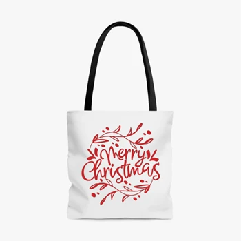 Christmas clipart Bag, Merry Christmas Design Tole Bag, Merry xmas graphic Handbag, Matching Christmas AOP Tote Bag