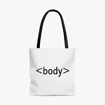 CSS Html Computer Science Scientist Bag, Web Designer Design Admin Tole Bag, Body tag code Handbag,  Funny programer Art AOP Tote Bag