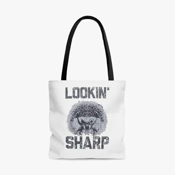 Dad Jokes Graphic Bag, Looking Sharp Design Tole Bag,  Funny Father Day Graphic AOP Tote Bag