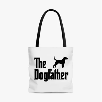 The Dogfather Bag, Funny Animal Lover Dog Tole Bag,  Lover Gift Design. Pet clipart AOP Tote Bag