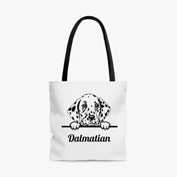 Dalmatian Dog design Bag, Dog Pet Graphic Tole Bag,  Dog clipart AOP Tote Bag
