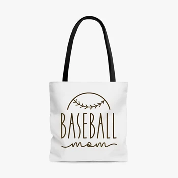 Baseball Mom Design Bag, Baseball Graphic Tole Bag, Silhouette Handbag,  Baseball Mom Cool AOP Tote Bag