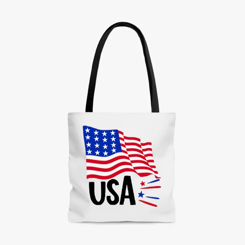 USA Flag Memorial Day, Freedom USA, Independence Day, 4th Of July, American Flag, Red Blue White, USA, America- - AOP Tote Bag