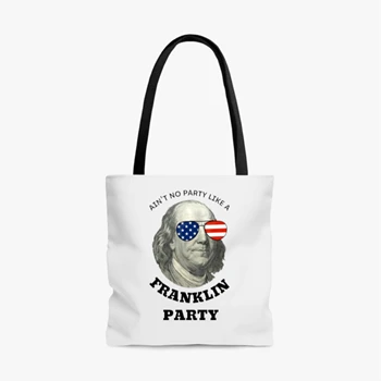4th Of July Bag, Independence Day Tole Bag, 4th Of July Gift Handbag, Benjamin 4th Of July Party Bag,  Benjamin Franklin Men Women Usa Flag AOP Tote Bag